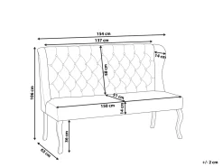Beliani 2-Istuttava Sohva Kangas Harmaa Torsby Discount