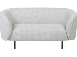 Beliani 2-Istuttava Sohva Kangas Musta/Valkoinen Loen Store
