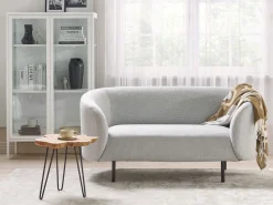 Beliani 2-Istuttava Sohva Kangas Musta/Valkoinen Loen Store