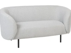 Beliani 2-Istuttava Sohva Kangas Musta/Valkoinen Loen Store