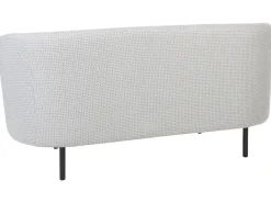 Beliani 2-Istuttava Sohva Kangas Musta/Valkoinen Loen Store