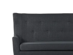 Beliani 2-Istuttava Sohva Kangas Musta Skibby Hot