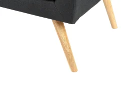 Beliani 2-Istuttava Sohva Kangas Musta Skibby Hot