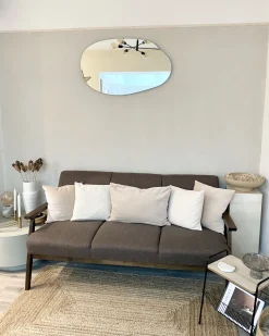 Beliani 3-Istuttava Sohva Kangas Ruskea Asnes New