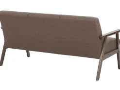 Beliani 3-Istuttava Sohva Kangas Ruskea Asnes New