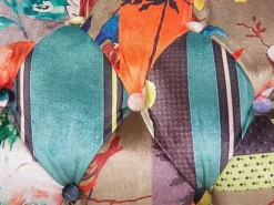 Beliani 3-Istuttava Sohva Kangas Tilkkukuvio Vihrea/Keltainen Chesterfield Shop