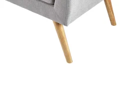 Beliani 2-Istuttava Sohva Kangas Vaaleanharmaa Skibby Cheap