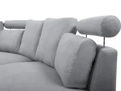 Beliani 7-Istuttava Sohva Kangas Vaaleanharmaa Rotunde Store