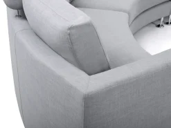 Beliani 7-Istuttava Sohva Kangas Vaaleanharmaa Rotunde Store