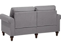 Beliani 2-Istuttava Sohva Kangas Vaaleanharmaa Otra Outlet