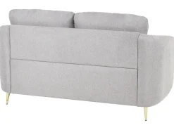 Beliani 2-Istuttava Sohva Kangas Vaaleanharmaa Trosa New