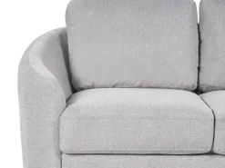 Beliani 2-Istuttava Sohva Kangas Vaaleanharmaa Trosa New