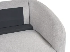 Beliani 2-Istuttava Sohva Kangas Vaaleanharmaa Trosa New