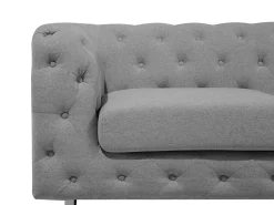 Beliani 2-Istuttava Sohva Kangas Vaaleanharmaa Vissland Shop