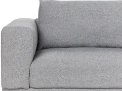 Beliani 3-Istuttava Sohva Kangas Vaaleanharmaa Nivala Shop