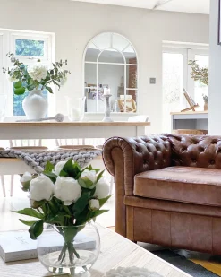 Beliani 3-Istuttava Sohva Keinonahka Kullanruskea Chesterfield Best Sale