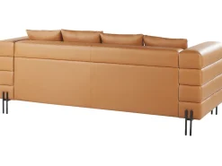 Beliani 3-Istuttava Sohva Keinonahka Ruskea Granna New