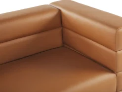 Beliani 3-Istuttava Sohva Keinonahka Ruskea Granna New