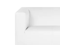 Beliani 3-Istuttava Sohva Keinonahkainen Valkoinen Floro Shop