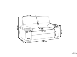 Beliani 2-Istuttava Sohva Keinonahka Ruskea Vogar Clearance