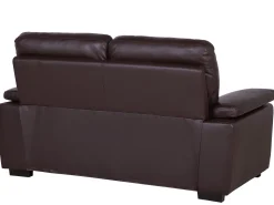 Beliani 2-Istuttava Sohva Keinonahka Ruskea Vogar Clearance