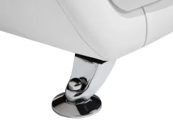 Beliani 2-Istuttava Sohva Keinonahkainen Valkoinen Leira Outlet