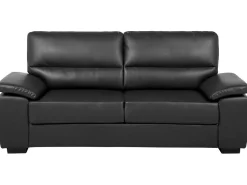 Beliani 3-Istuttava Sohva Keinonahka Musta Vogar Best Sale