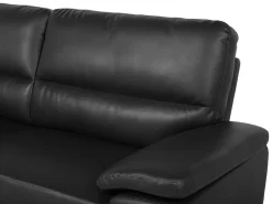 Beliani 3-Istuttava Sohva Keinonahka Musta Vogar Best Sale