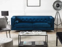 Beliani 3-Istuttava Sohva Laivastonsininen Avaldsenes Clearance