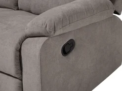 Beliani 3-Istuttava Sohva Manuaalisesti Saadettava Kangas Ruskeanharmaa Bergen Flash Sale