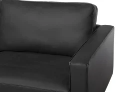 Beliani 3-Istuttava Sohva Musta Savalen Cheap