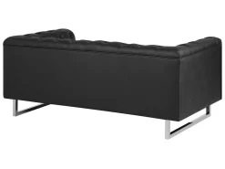 Beliani 2-Istuttava Sohva Musta Vissland Best