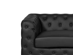 Beliani 2-Istuttava Sohva Musta Vissland Best