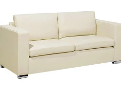 Beliani 3-Istuttava Sohva Nahka Kermanvalkoinen Helsinki Discount