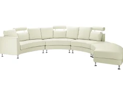 Beliani 7-Istuttava Sohva Nahka Kermanvalkoinen Rotunde Flash Sale