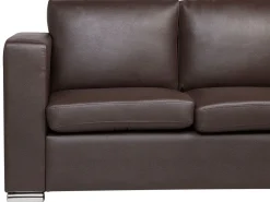 Beliani 2-Istuttava Sohva Nahka Ruskea Helsinki Shop