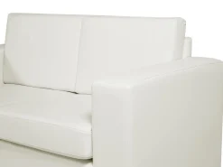 Beliani 2-Istuttava Sohva Nahka Valkoinen Helsinki Flash Sale