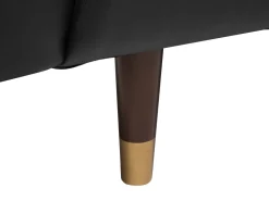 Beliani 3-Istuttava Sohva Nahkainen Musta Byske Fashion