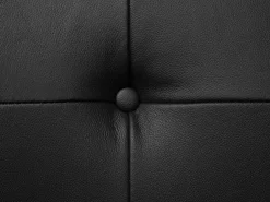 Beliani 3-Istuttava Sohva Nahkainen Musta Byske Fashion