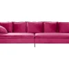 Beliani 4-Istuttava Sohva Sametti Fuksia Aure Fashion