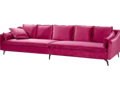 Beliani 4-Istuttava Sohva Sametti Fuksia Aure Fashion