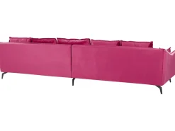 Beliani 4-Istuttava Sohva Sametti Fuksia Aure Fashion