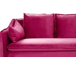 Beliani 4-Istuttava Sohva Sametti Fuksia Aure Fashion