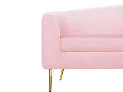 Beliani 4-Istuttava Sohva Sametti Kaareva Vaaleanpunainen Moss Best