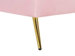 Beliani 4-Istuttava Sohva Sametti Kaareva Vaaleanpunainen Moss Best