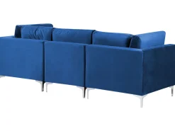 Beliani 3-Istuttava Sohva Sametti Laivastonsininen Evja Best