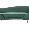 Beliani 3-Istuttava Sohva Sametti Smaragdinvihrea Savar Online