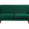 Beliani 3-Istuttava Sohva Sametti Smaragdinvihrea Bodo Discount