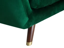 Beliani 3-Istuttava Sohva Sametti Smaragdinvihrea Bodo Discount