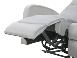 Beliani 2-Istuttava Sohva Sametti Sahkosaadettava Vaaleanharmaa Verdal Outlet